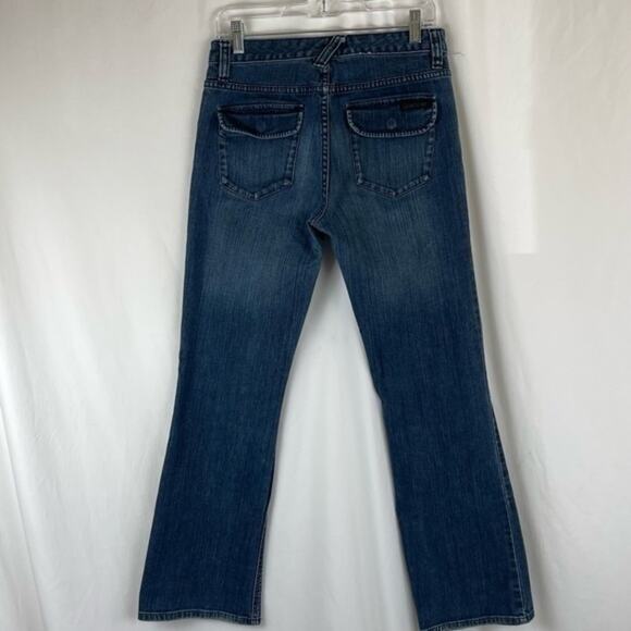 Calvin Klein Mid Rise Medium Wash Boho Festival Boot Cut Jeans Size 6 - Picture 6 of 11
